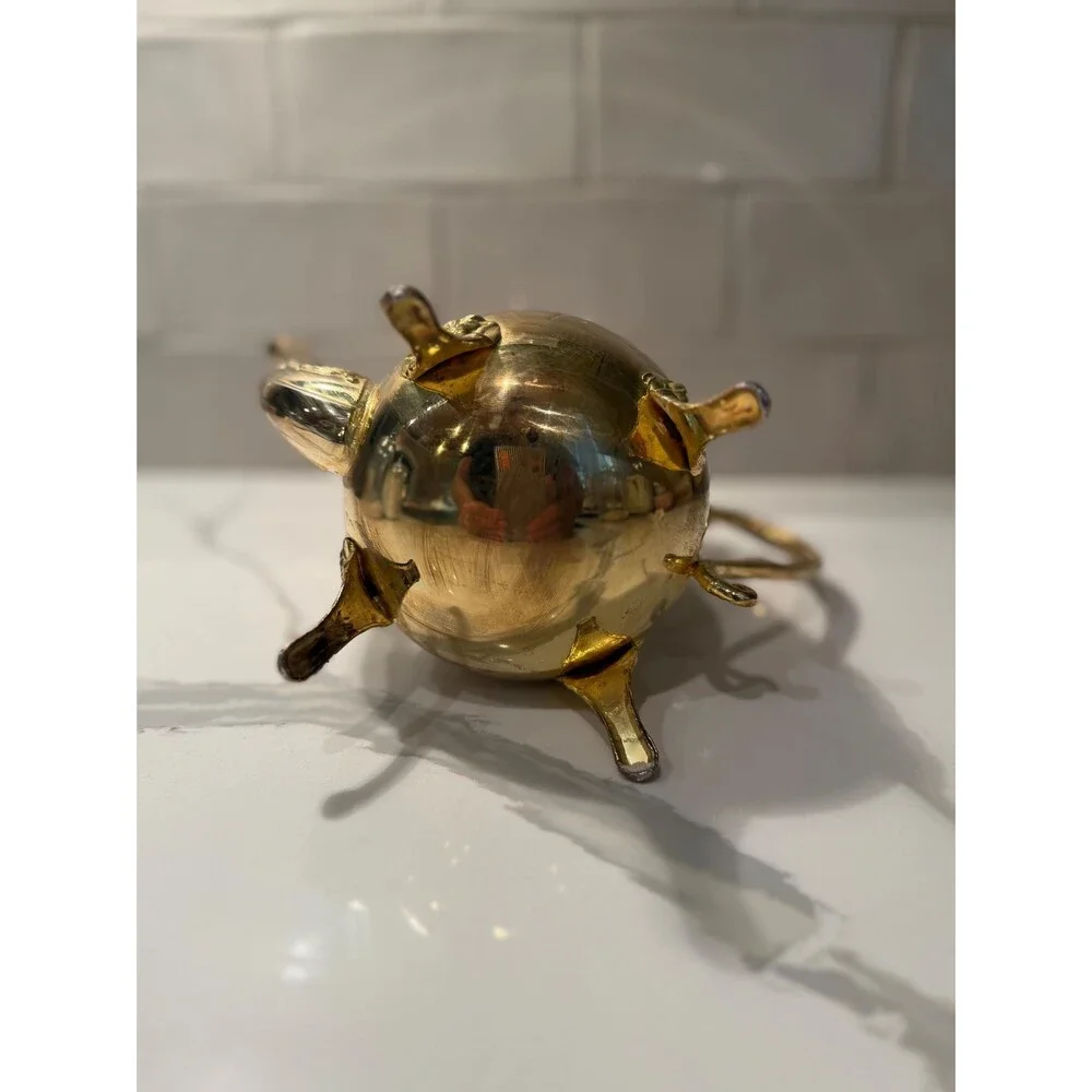 Vintage International Silver Co Gold Plated Coffee Pot, Victorian Tea Server